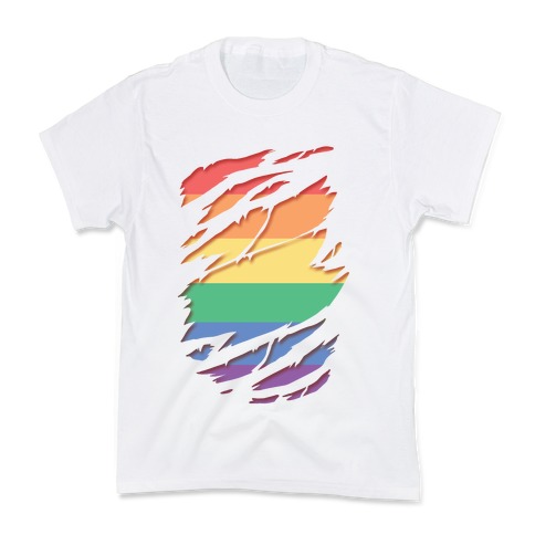 Ripped Shirt: Gay Pride Kids T-Shirt