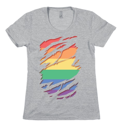 Ripped Shirt: Gay Pride Womens T-Shirt
