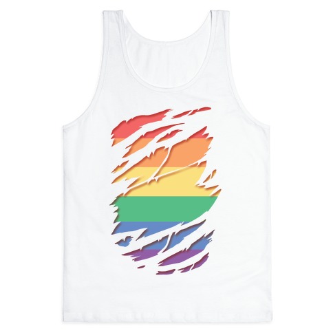 Ripped Shirt: Gay Pride Tank Top