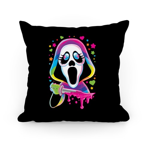 90's Rainbow Scream Pillow