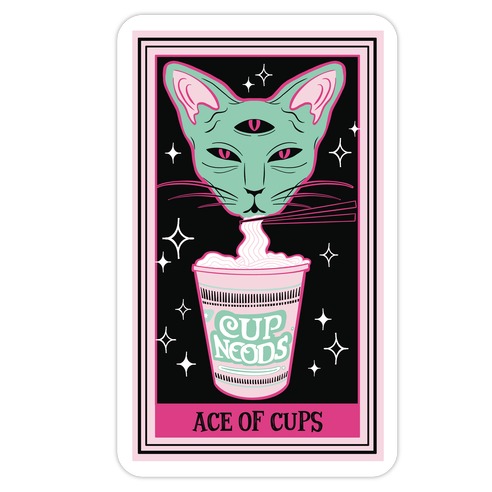 Creepy Cute Tarots: Ace of Cups Die Cut Sticker