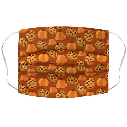 Pumpkin Chocolate Chip Cookies Pattern Accordion Face Mask