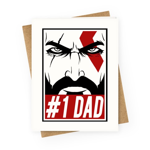 #1 Dad: Kratos Greeting Card
