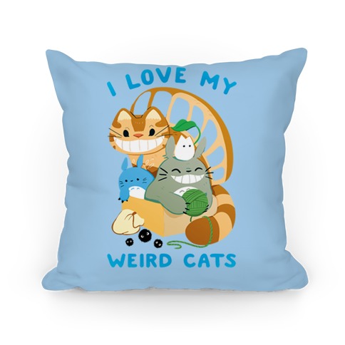 I love my weird cats Pillow
