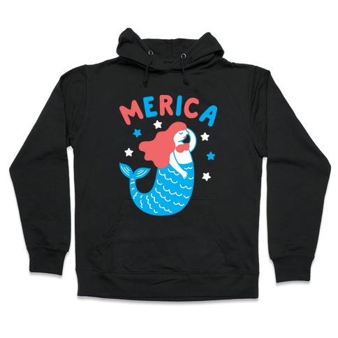 Merica Mermaid Hooded Sweatshirt