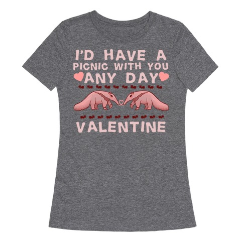 I'd Have A Picnic With You Any Day Valentine Womens T-Shirt