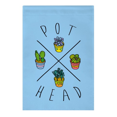 Pot Head Succulents Garden Flag