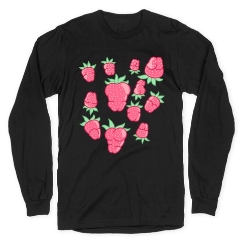 Strawberry Peens Pattern Long Sleeve T-Shirt