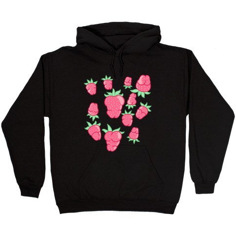 Strawberry Peens Pattern Hooded Sweatshirt