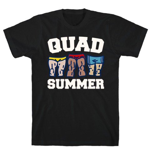 Quad Summer White Print T-Shirt
