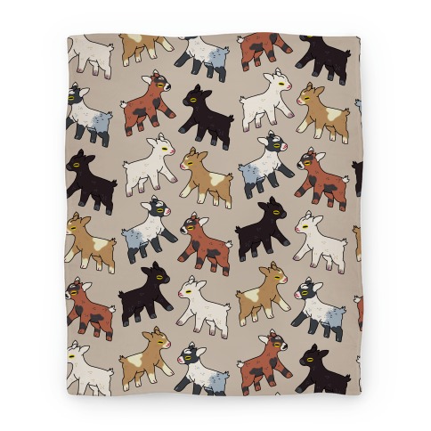 Baby Goats On Baby Goats Pattern Blanket