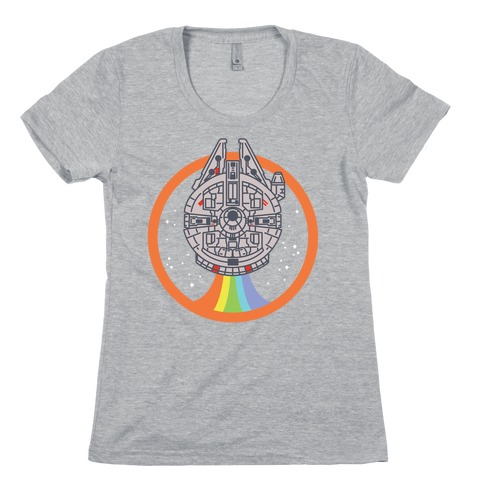 Retro Rainbow Falcon Womens T-Shirt