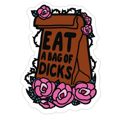 Funny Throw Pillows, Eat a Bag of Dicks Funny Throw Pillow