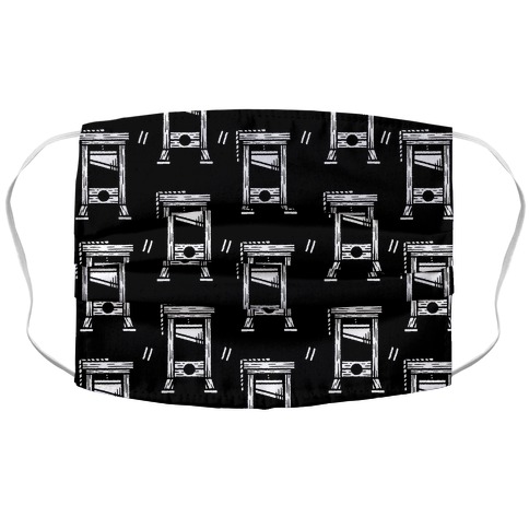 Guillotine Pattern Black Accordion Face Mask
