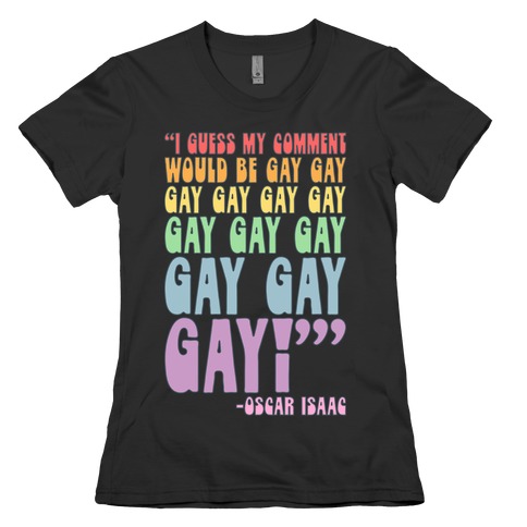 I Guess My Comment Would Be Gay Gay Gay Quote Womens T-Shirt