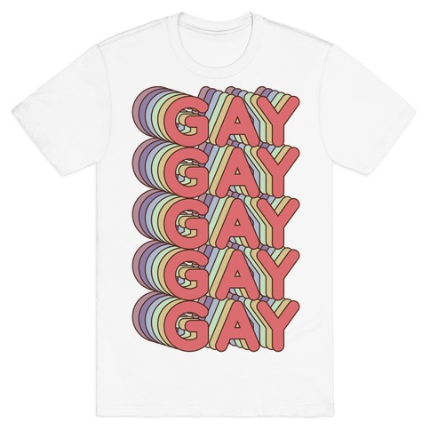 Gay Retro Rainbow T-Shirt