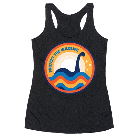 Protect The Wildlife - Nessie, Loch Ness Monster Racerback Tank Top