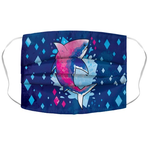 Pride Sharks: Bisexual Accordion Face Mask
