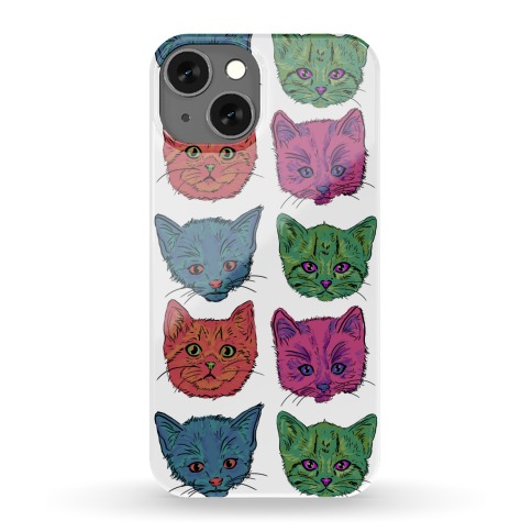 Colorful Kitten Square Pattern Phone Case