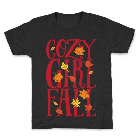 Cozy Girl Fall Kids T-Shirt