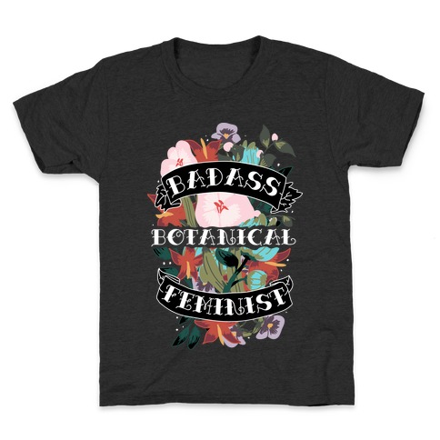 Badass Botanical Feminist Kids T-Shirt