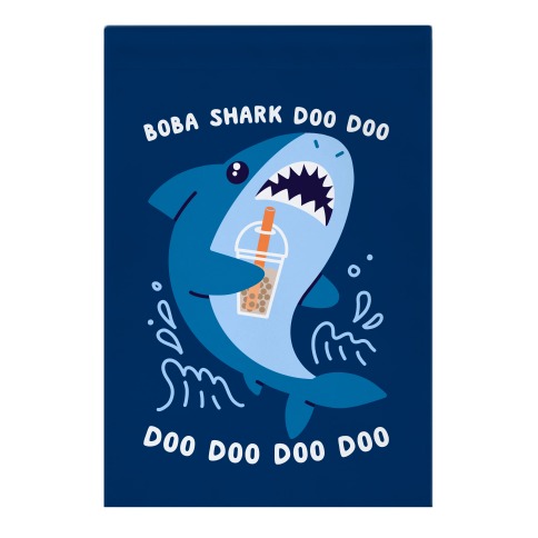 Boba Shark Garden Flag