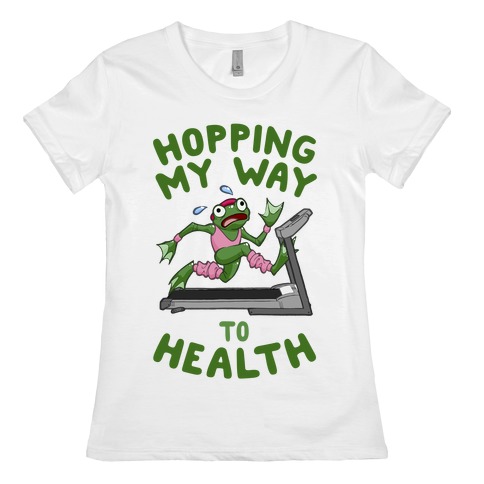 Hopping My Way To Health Womens T-Shirt