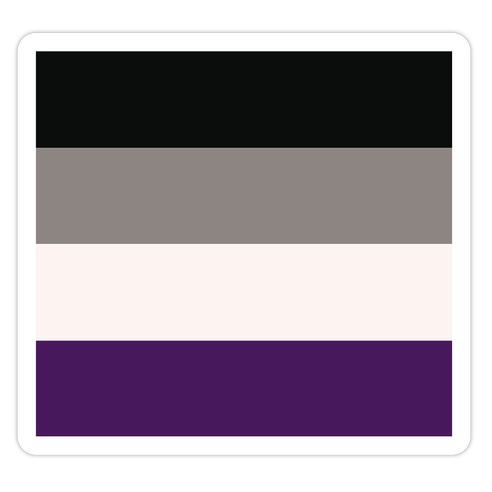Asexual Pride Flag Die Cut Sticker