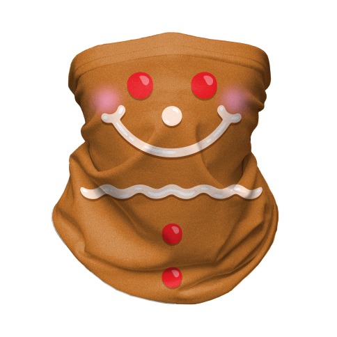Gingerbread Face Neck Gaiter