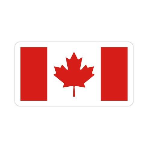 Canadian Flag Die Cut Sticker