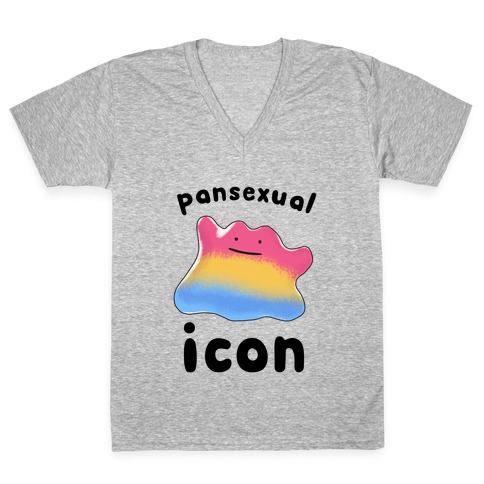 Pansexual Icon (Ditto) V-Neck Tee Shirt
