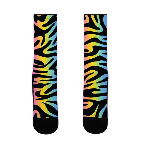 Rainbow Tiger Print Sock