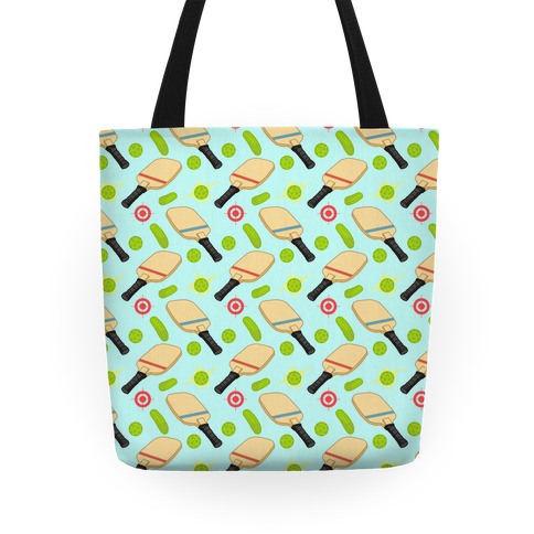Pickle and Pickleball Gear Pattern Tote