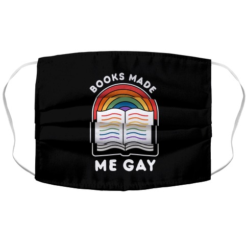 Books Made Me Gay Accordion Face Mask