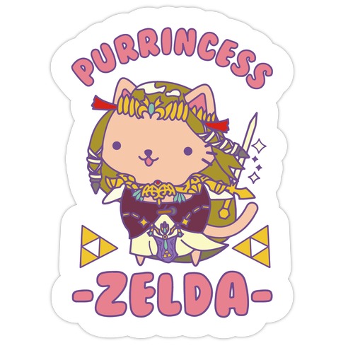 Purrincess Zelda Die Cut Sticker