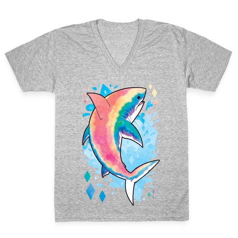 Pride Sharks: Gay V-Neck Tee Shirt