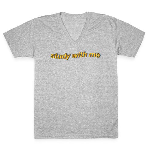 Study With Me V-Neck Tee Shirt