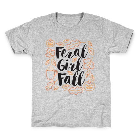 Basic Feral Girl Fall Kids T-Shirt