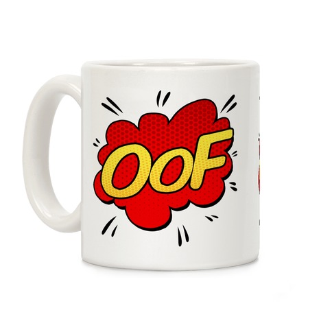 Oof Comic Sound Effect Coffee Mug Lookhuman - oof roblox sound effect