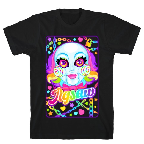 90s Neon Rainbow Jigsaw T-Shirt