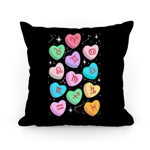 Horoscope Candy Hearts Pillow