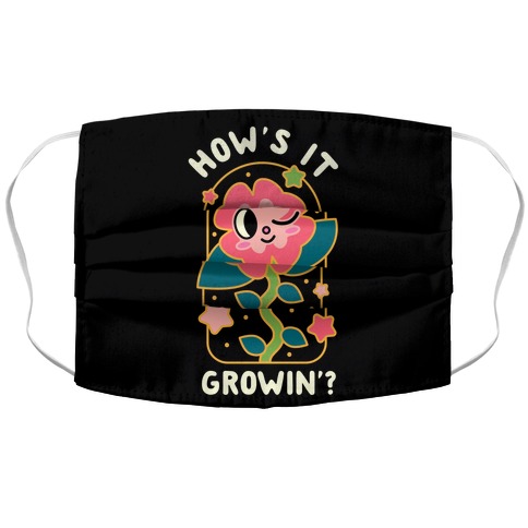 How's It Growin'? Waving Plant Friend Accordion Face Mask