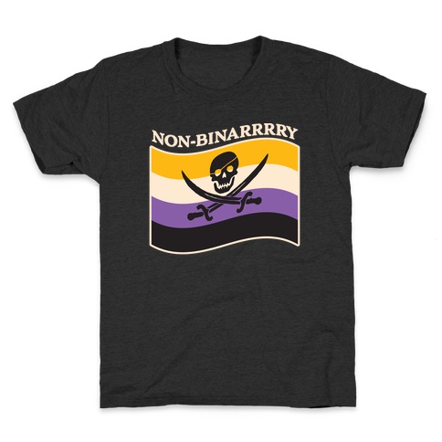 Non-binarrrry Pirate Flag Kids T-Shirt