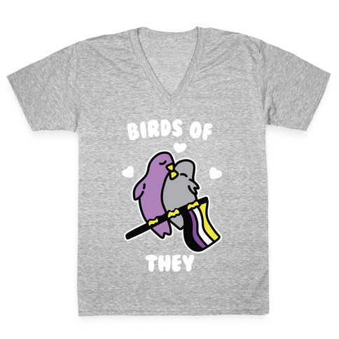 Birds of They V-Neck Tee Shirt