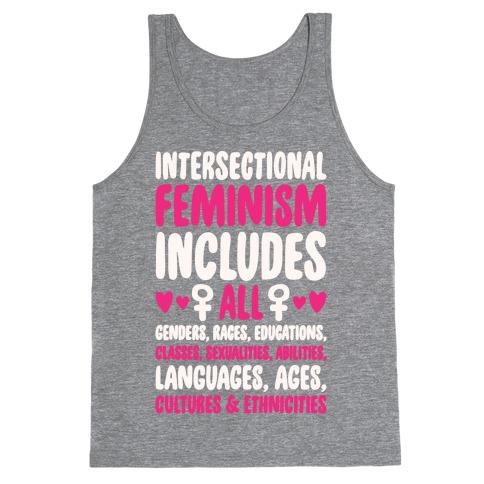 Intersectional Feminism White Print Tank Top