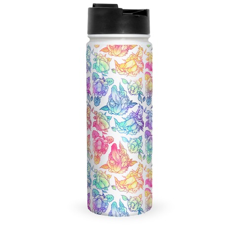 Floral Penis Rainbow Travel Mug