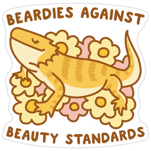Beardies Against Beauty Standards Die Cut Sticker