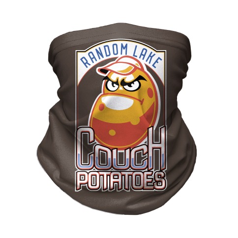 Couch Potatoes Fake Sports Team Neck Gaiter