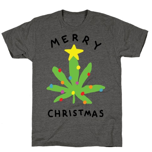 Merry Christmas Pot Leaf T-Shirt
