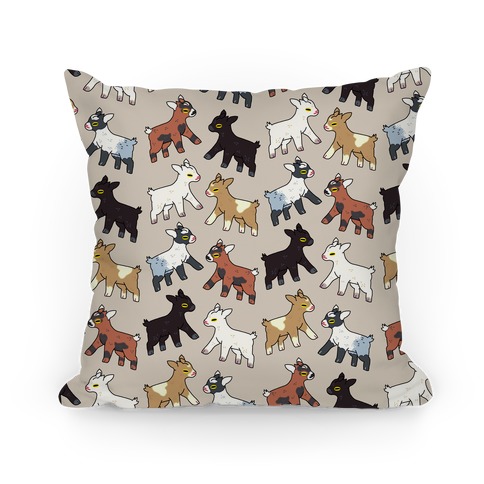 Baby Goats On Baby Goats Pattern Pillow